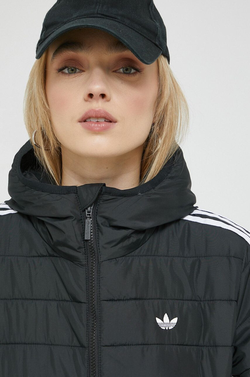 adidas Originals Bunda dámská černá barva přechodná - Pepit.cz