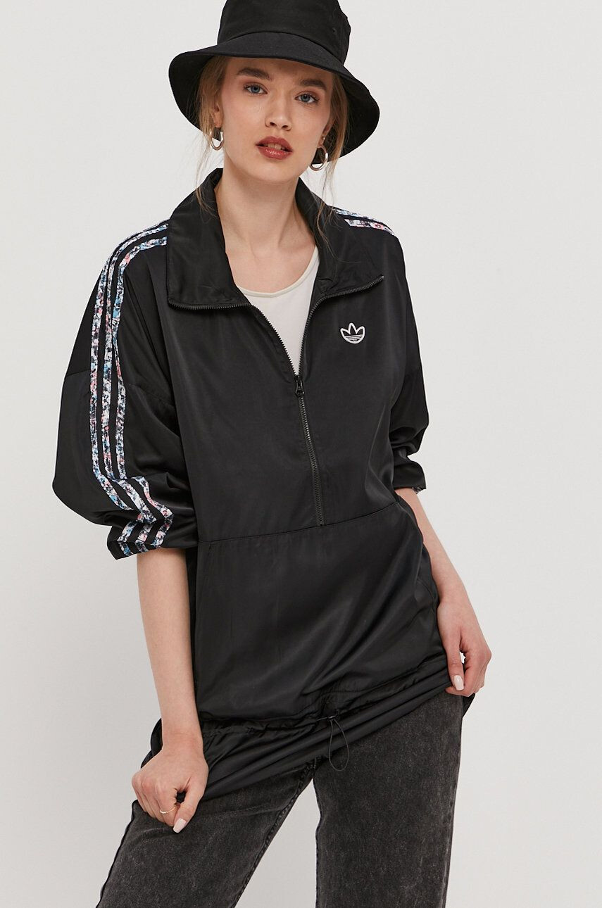 adidas Originals Bunda GN3105 černá barva přechodná - Pepit.cz