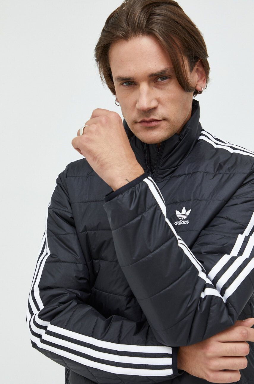 adidas Originals Bunda pánská černá barva přechodná - Pepit.cz