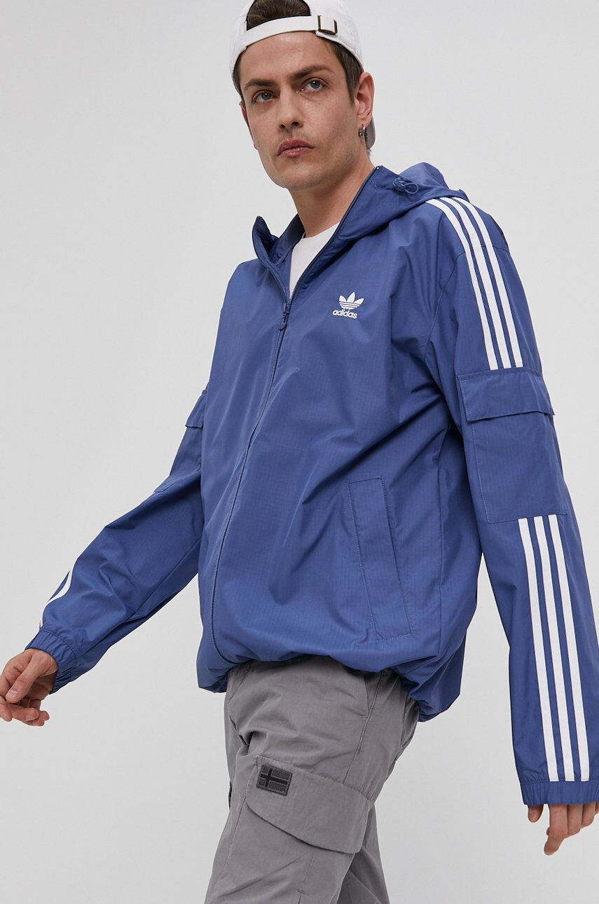 adidas Originals Bunda pánská černá barva přechodná - Pepit.cz