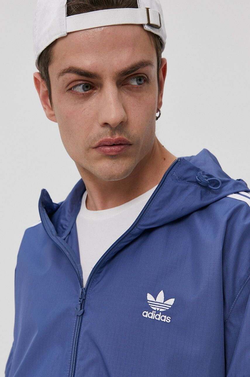 adidas Originals Bunda pánská černá barva přechodná - Pepit.cz