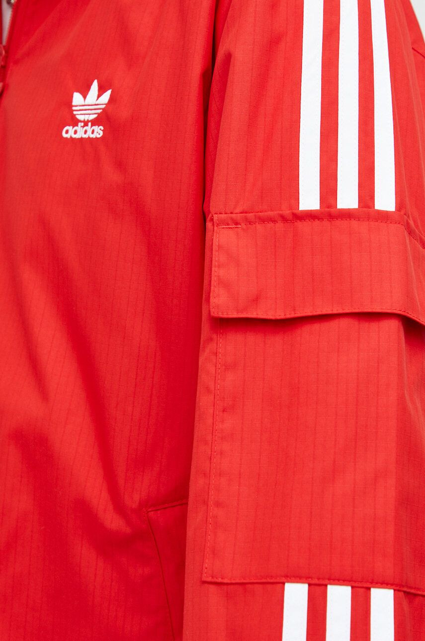 adidas Originals Bunda pánská červená barva přechodná - Pepit.cz