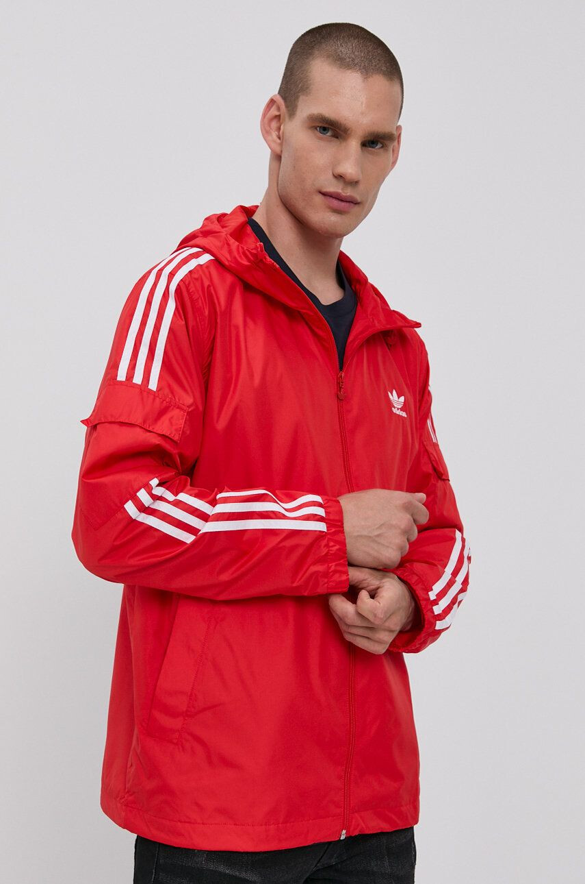 adidas Originals Bunda HF4804 pánská černá barva přechodná - Pepit.cz