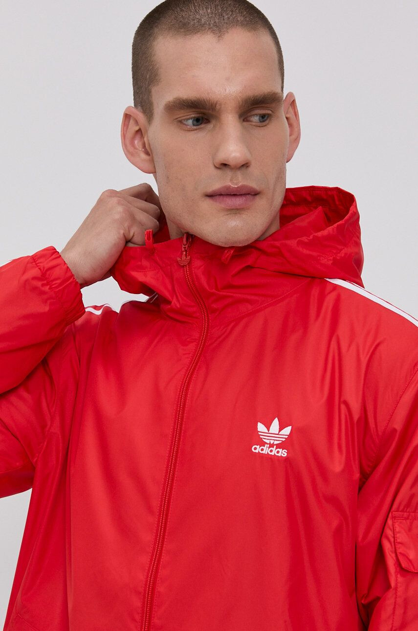 adidas Originals Bunda HF4804 pánská černá barva přechodná - Pepit.cz