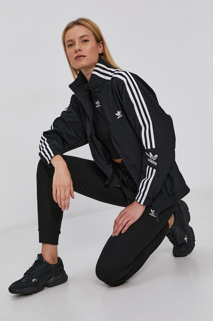 adidas Originals Bunda H20540 dámská černá barva přechodná - Pepit.cz