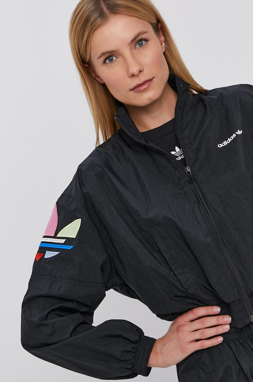 adidas Originals Bunda pánská šedá barva přechodná oversize - Pepit.cz