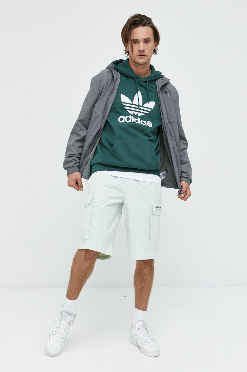 adidas Originals Bunda pánská šedá barva přechodná oversize - Pepit.cz