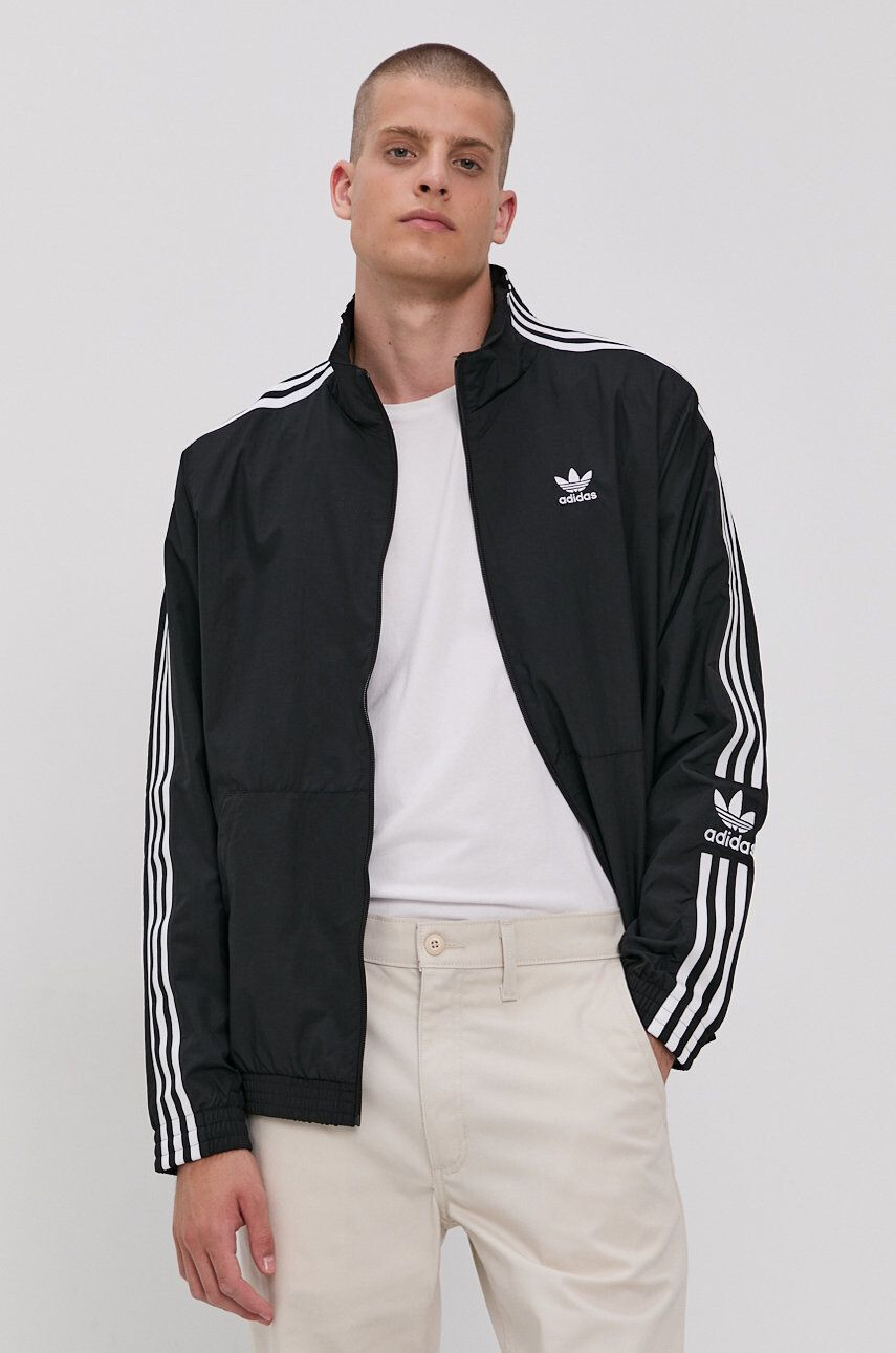 adidas Originals Bunda pánská tmavomodrá barva zimní - Pepit.cz