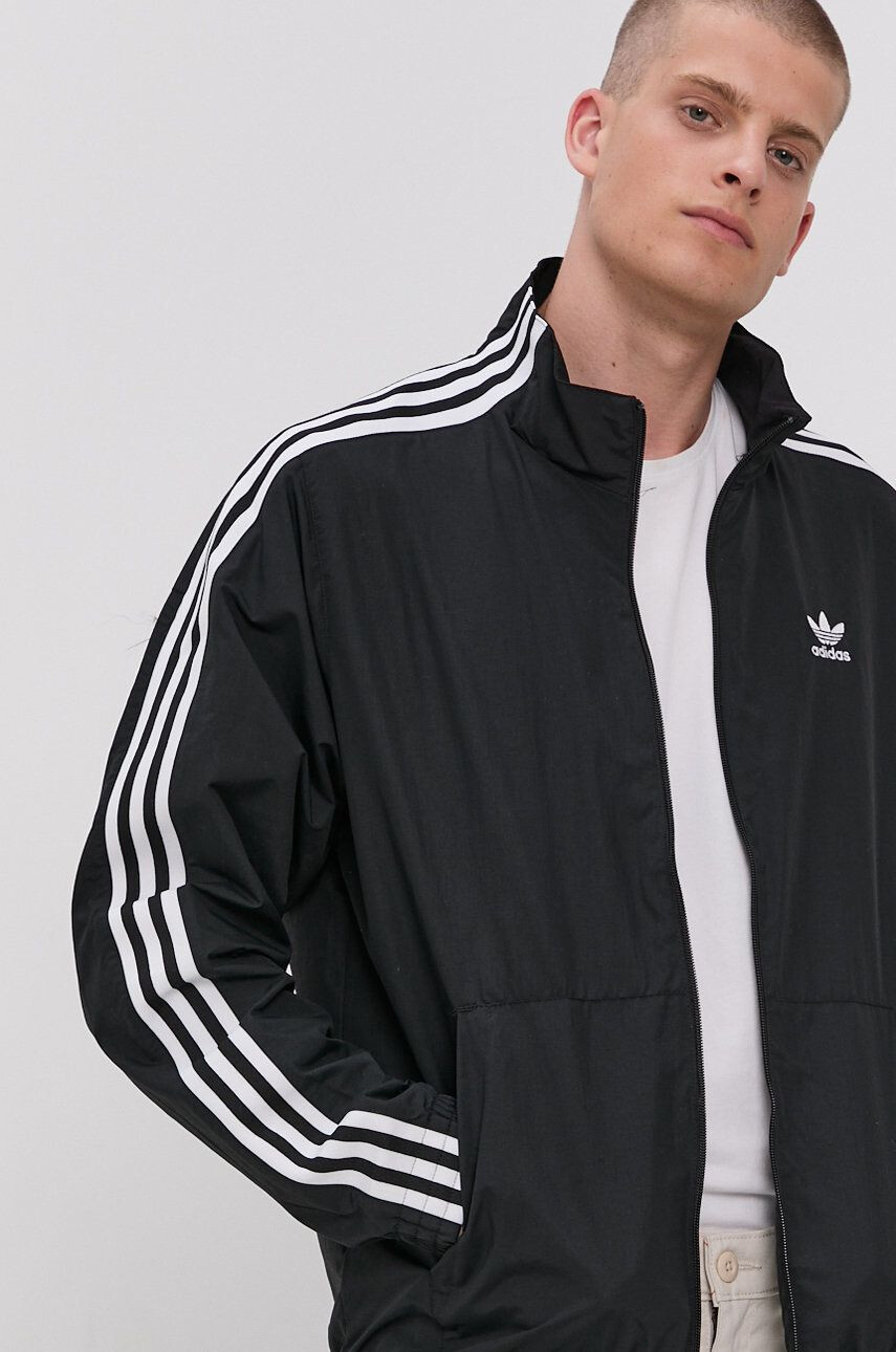 adidas Originals Bunda pánská tmavomodrá barva zimní - Pepit.cz