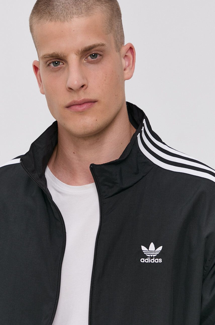 adidas Originals Bunda pánská tmavomodrá barva zimní - Pepit.cz