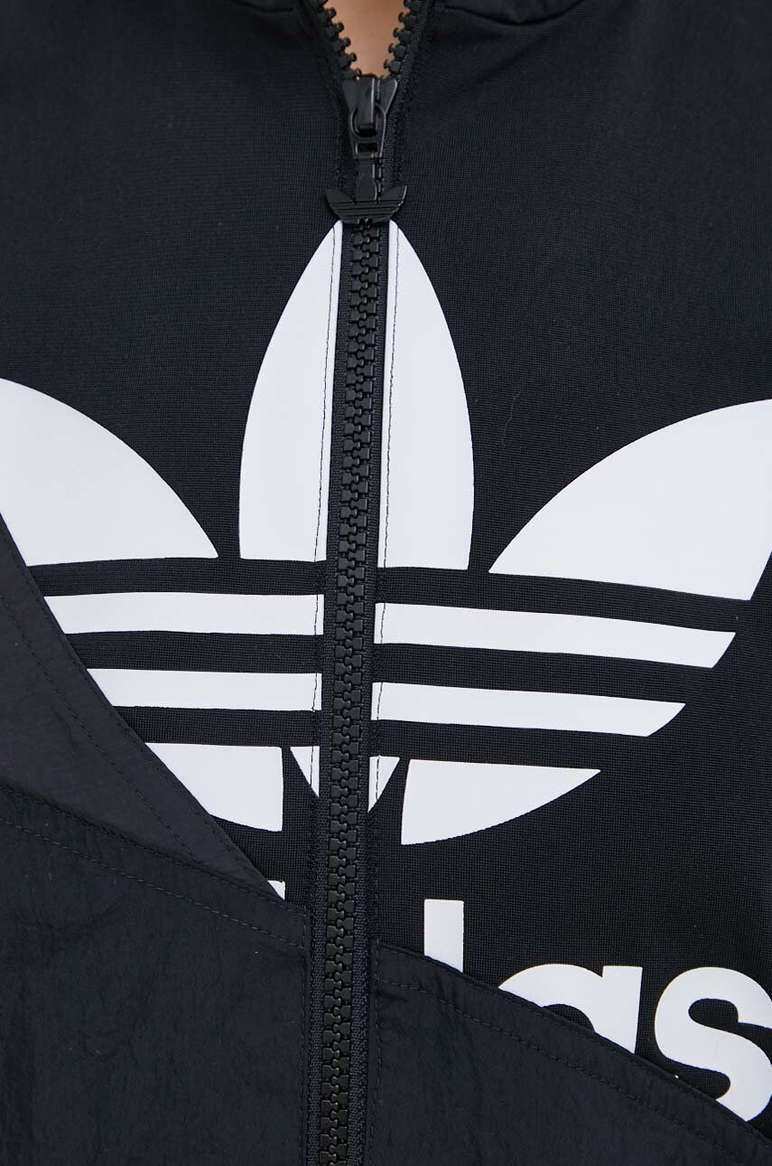 adidas Originals Bunda Adicolor HC7056 dámská černá barva přechodná - Pepit.cz