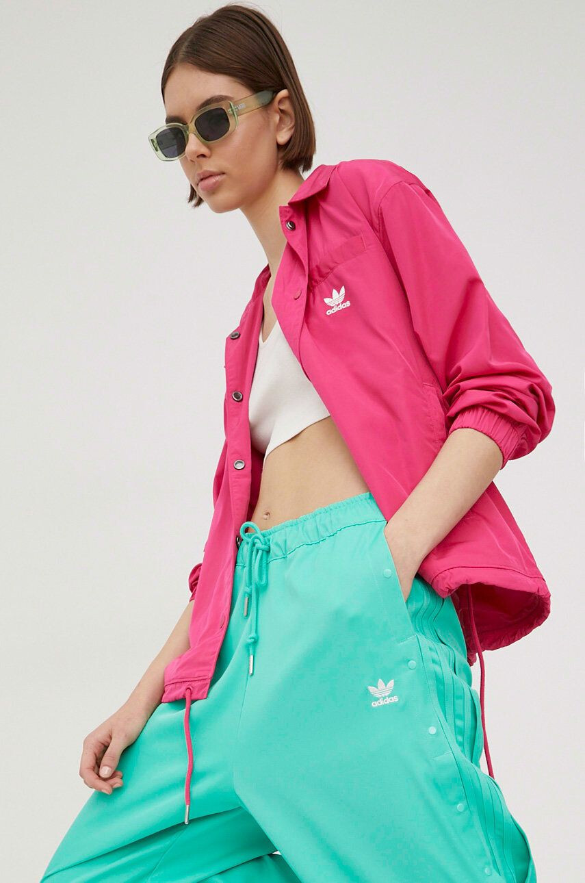 adidas Originals Bunda Always Original HG1237 dámská růžová barva přechodná oversize - Pepit.cz