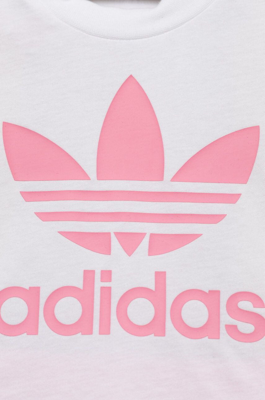 adidas Originals Dětská bavlněná souprava růžová barva - Pepit.cz