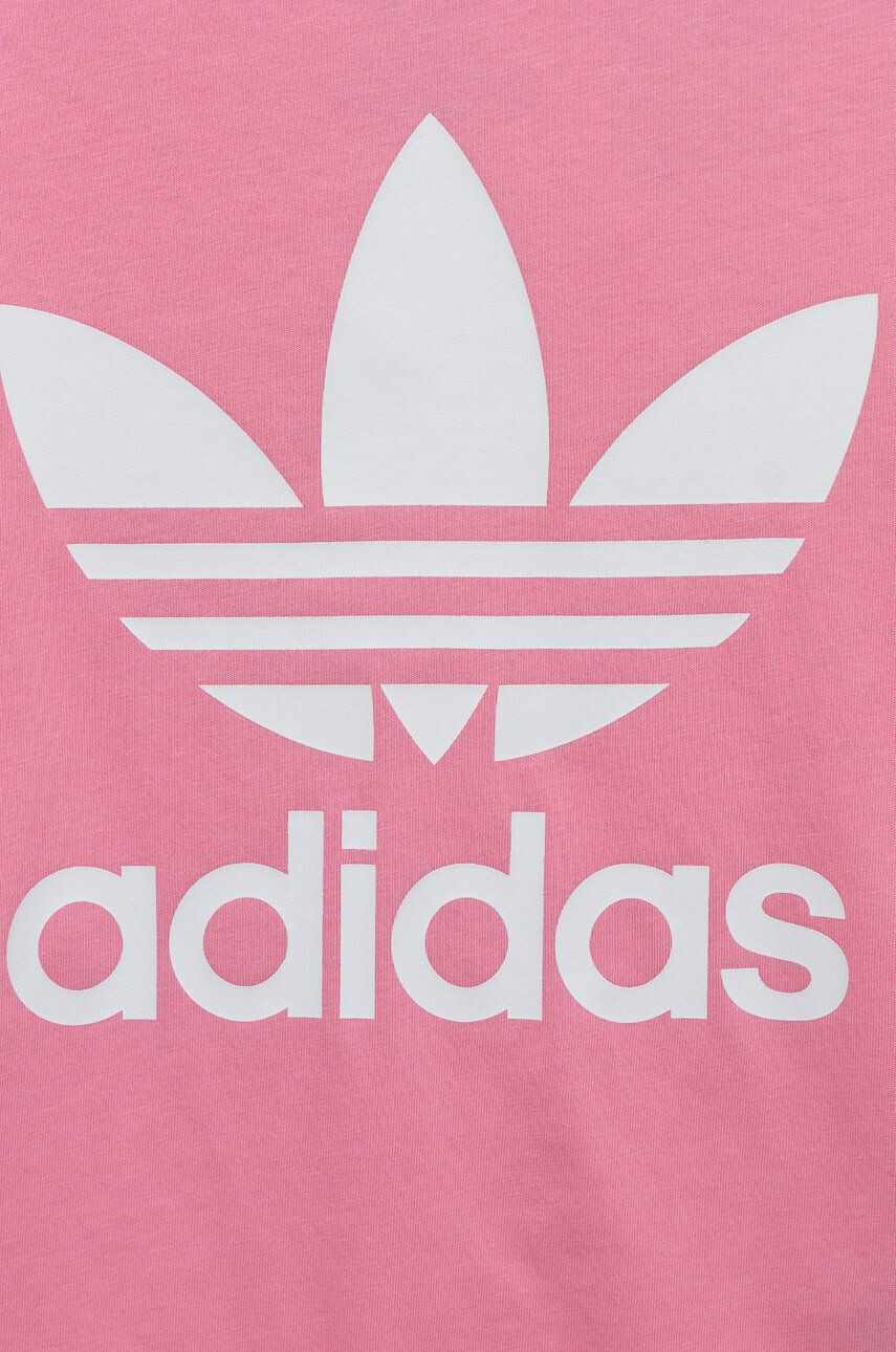 adidas Originals Dětské bavlněné tričko růžová barva - Pepit.cz