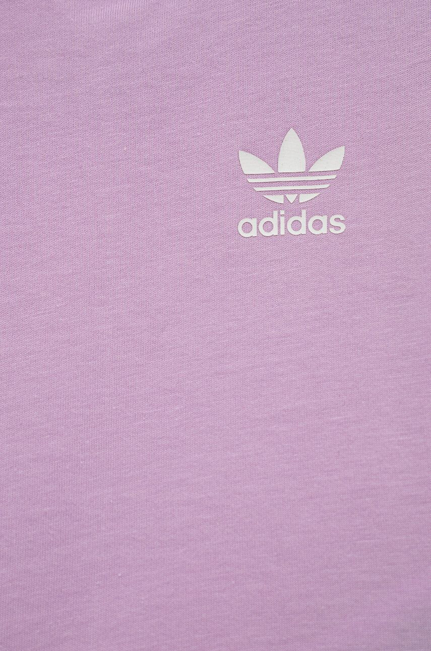 adidas Originals Dětské bavlněné tričko fialová barva - Pepit.cz