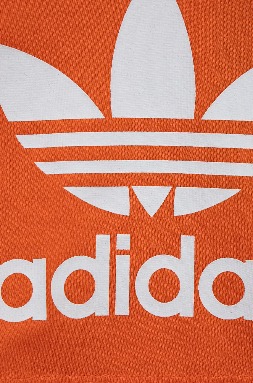 adidas Originals Dětské bavlněné tričko oranžová barva s potiskem - Pepit.cz