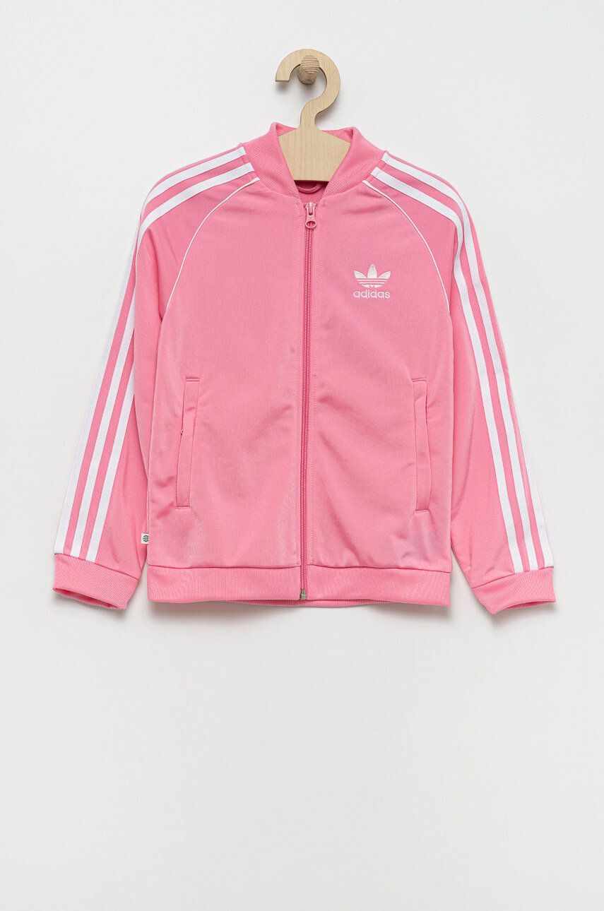 adidas Originals Dětská mikina růžová barva s aplikací - Pepit.cz