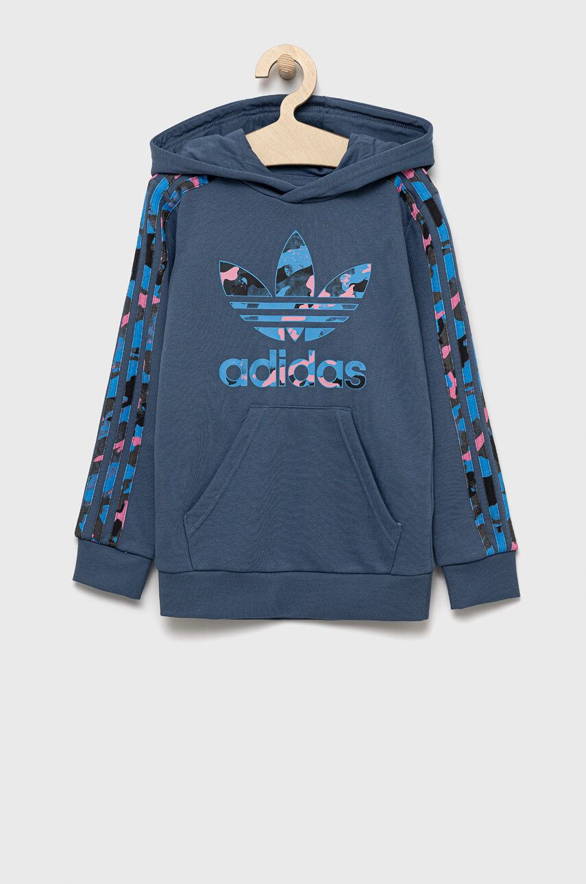 adidas Originals Dětská mikina fialová barva s aplikací - Pepit.cz