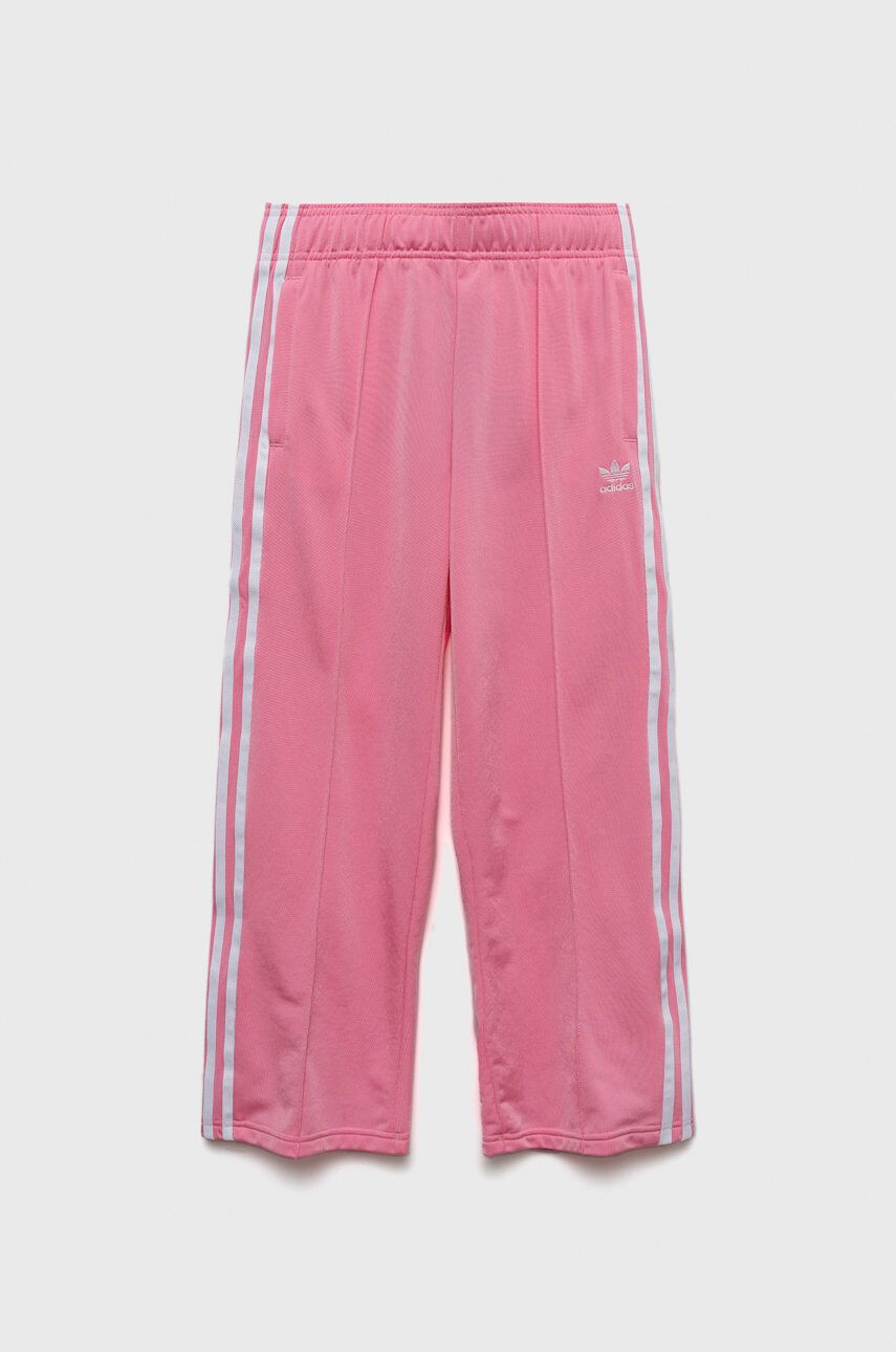 adidas Originals Dětské tepláky růžová barva s aplikací - Pepit.cz