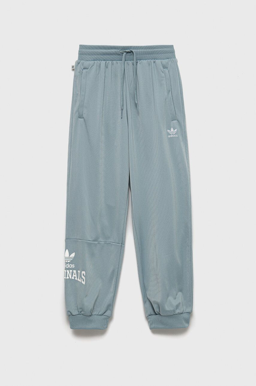 adidas Originals Dětské tepláky zelená barva hladké - Pepit.cz