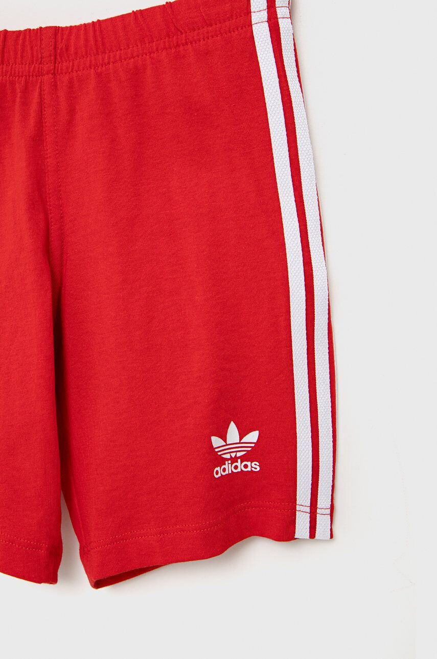 adidas Originals Dětská bavlněná souprava HE4659 červená barva - Pepit.cz