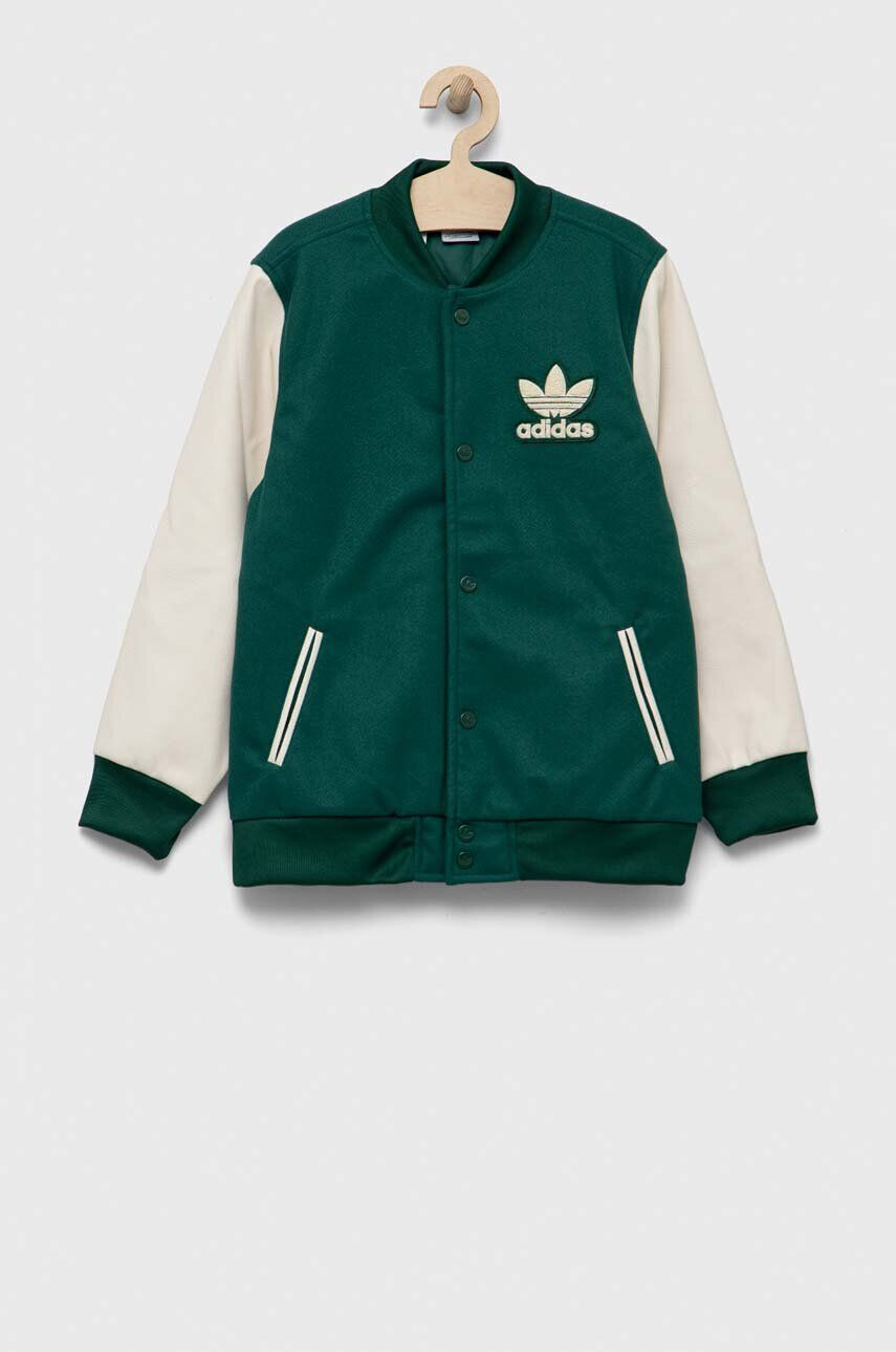 adidas Originals Dětská bomber bunda červená barva - Pepit.cz