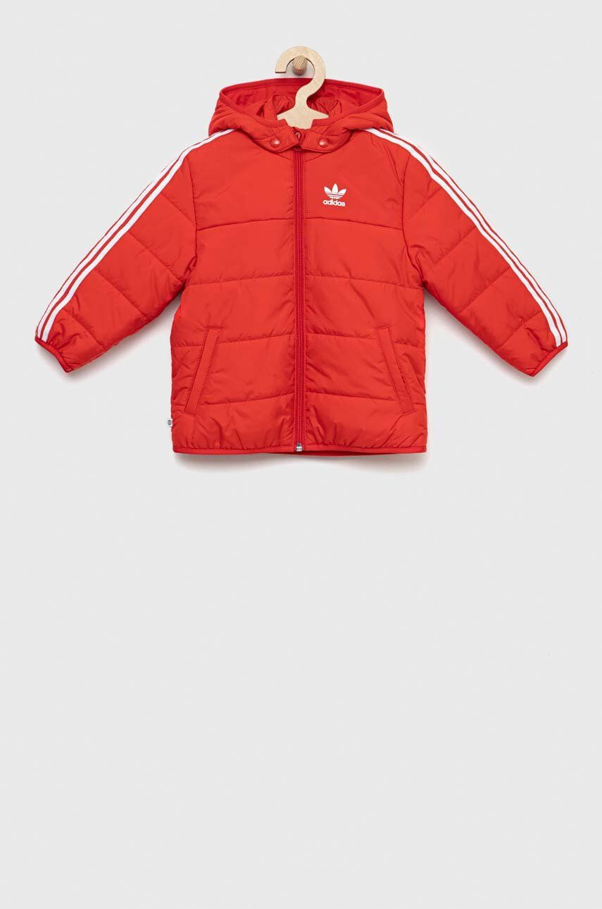 adidas Originals Dětská bunda červená barva - Pepit.cz