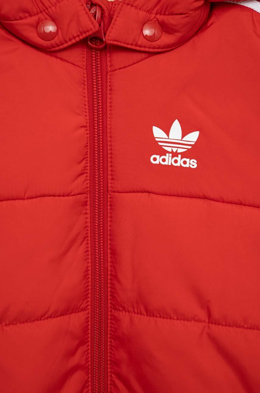 adidas Originals Dětská bunda červená barva - Pepit.cz