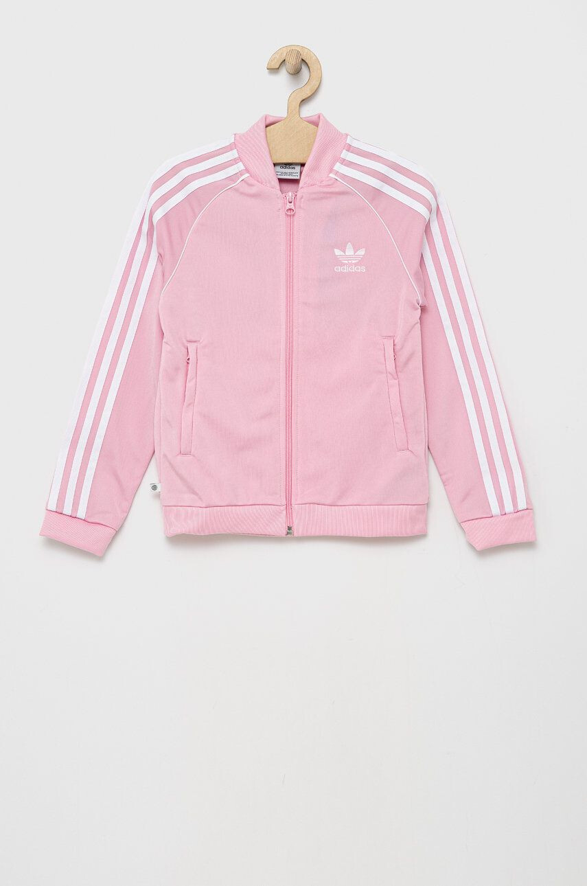 adidas Originals Dětská mikina růžová barva hladká - Pepit.cz