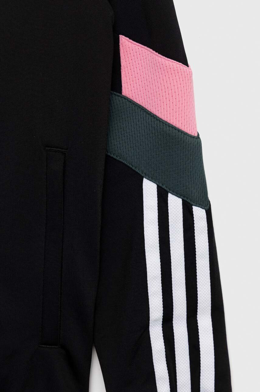 adidas Originals Dětská mikina černá barva s aplikací - Pepit.cz