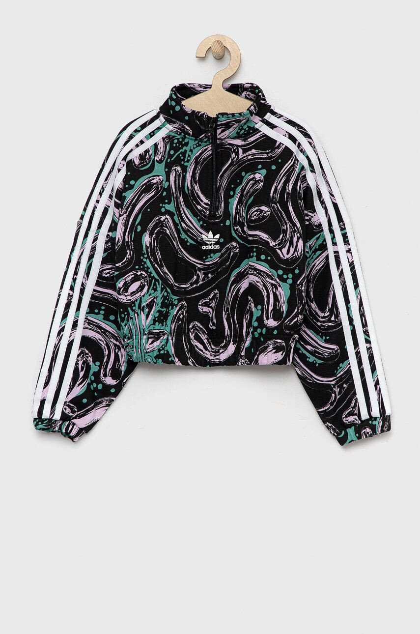 adidas Originals Dětská mikina černá barva - Pepit.cz