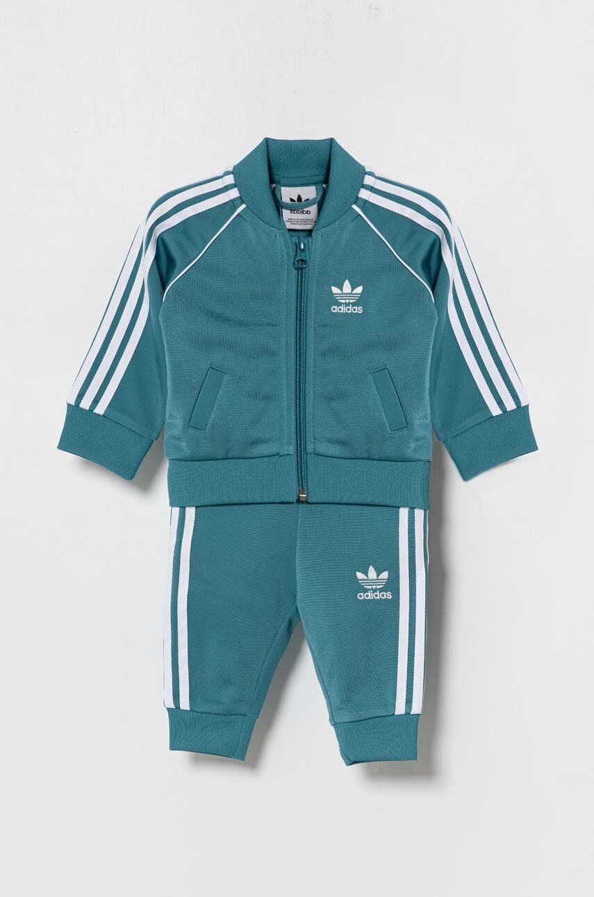 adidas Originals Dětská tepláková souprava zelená barva - Pepit.cz