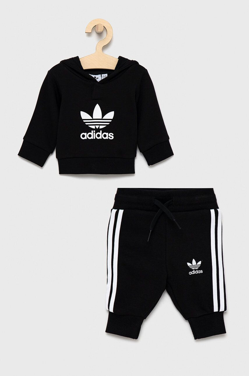 adidas Originals Dětská tepláková souprava HE6909 černá barva - Pepit.cz