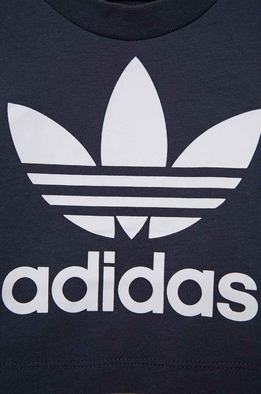 adidas Originals Dětské bavlněné tričko HE2190 tmavomodrá barva hladký - Pepit.cz