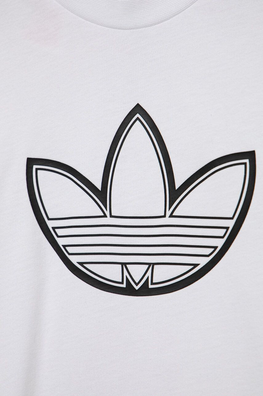 adidas Originals Dětské bavlněné tričko HE2074 bílá barva s potiskem - Pepit.cz