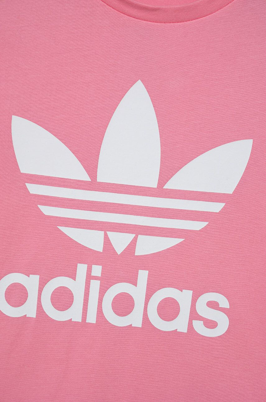 adidas Originals Dětské bavlněné tričko růžová barva - Pepit.cz