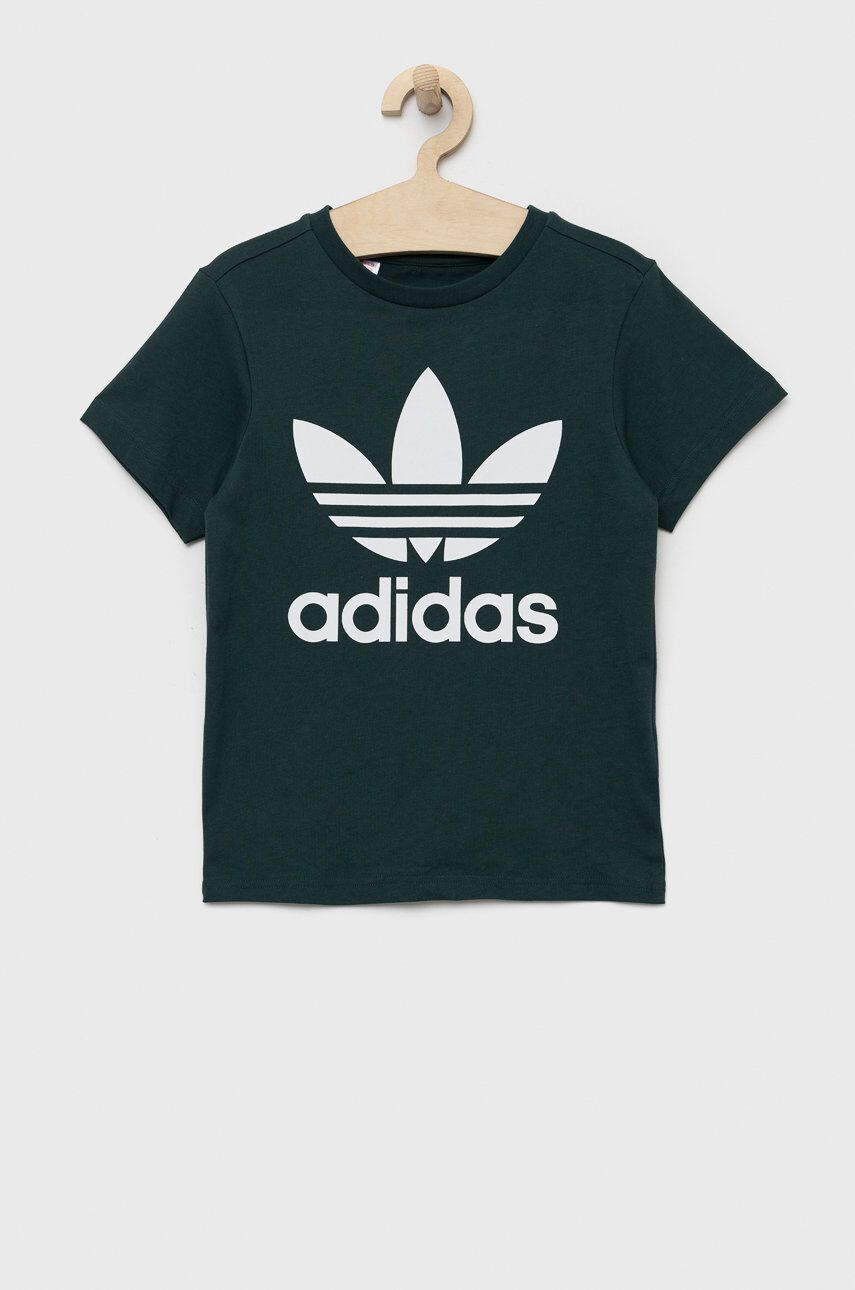 adidas Originals Dětské bavlněné tričko bílá barva s potiskem - Pepit.cz