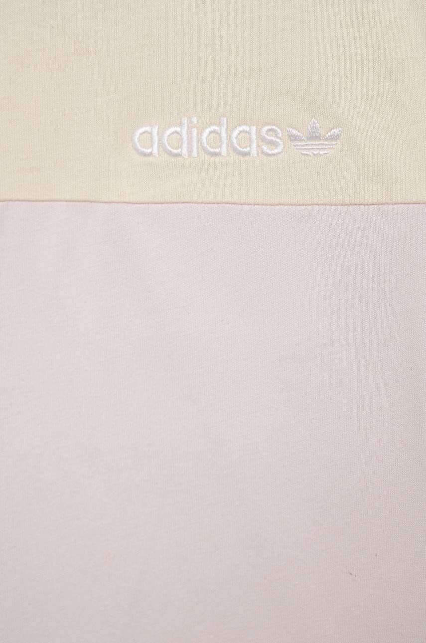 adidas Originals Dětské bavlněné tričko béžová barva - Pepit.cz