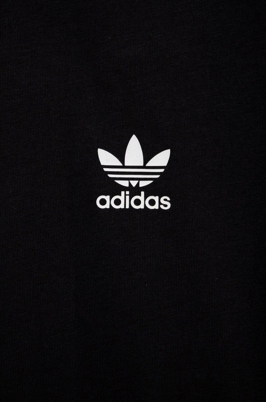 adidas Originals Dětské bavlněné tričko H32409 černá barva hladké - Pepit.cz