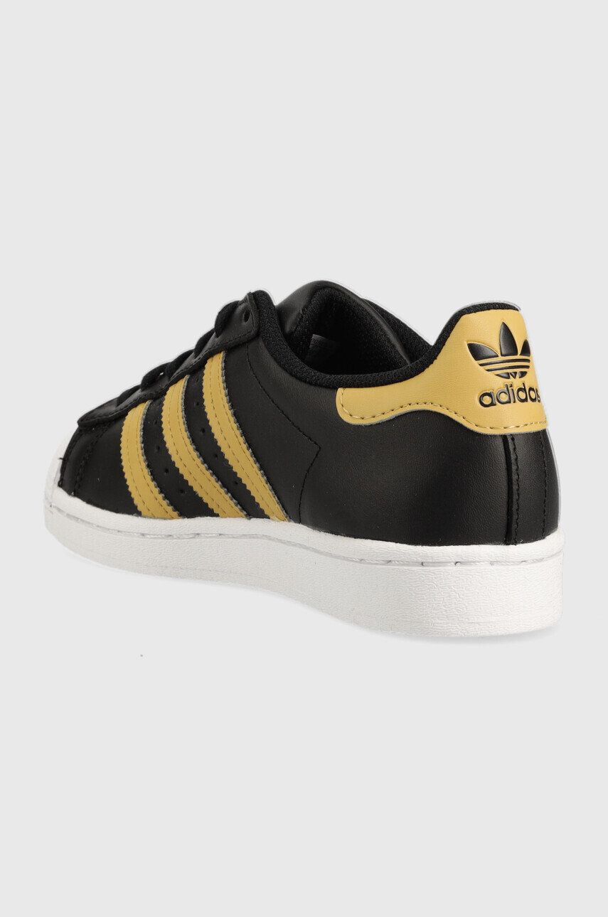 adidas Originals Dětské kožené sneakers boty Superstar černá barva - Pepit.cz