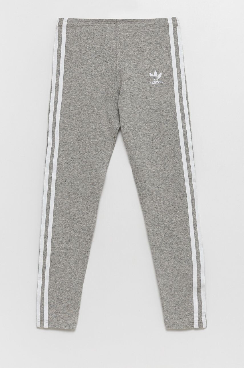 adidas Originals Dětské legíny HI2277 šedá barva hladké - Pepit.cz