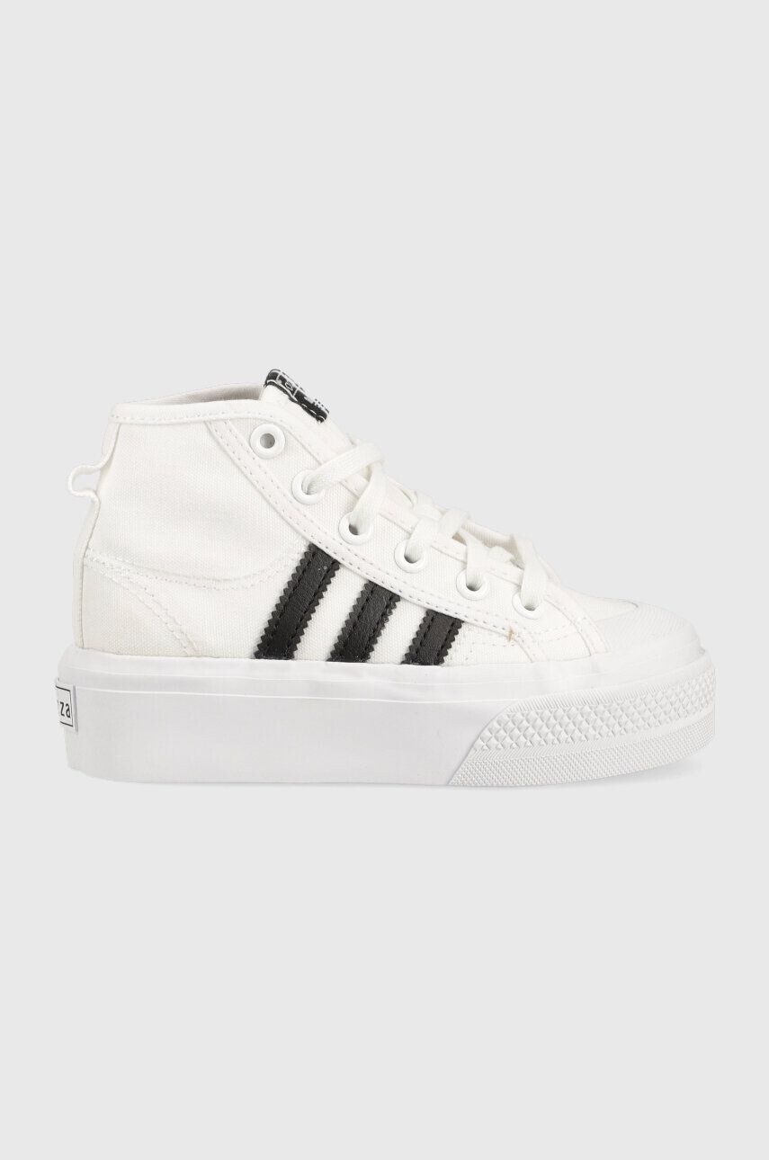 adidas Originals Dětské tenisky NIZZA PLATFORM MID bílá barva - Pepit.cz