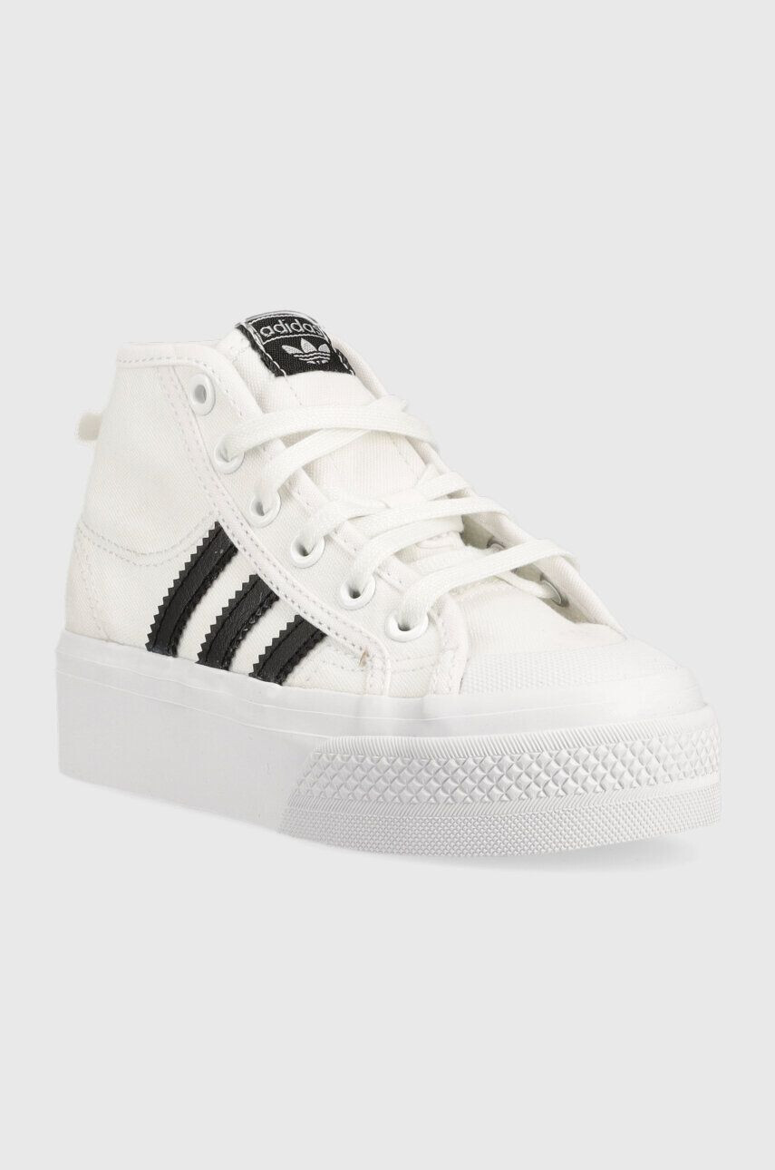 adidas Originals Dětské tenisky NIZZA PLATFORM MID bílá barva - Pepit.cz