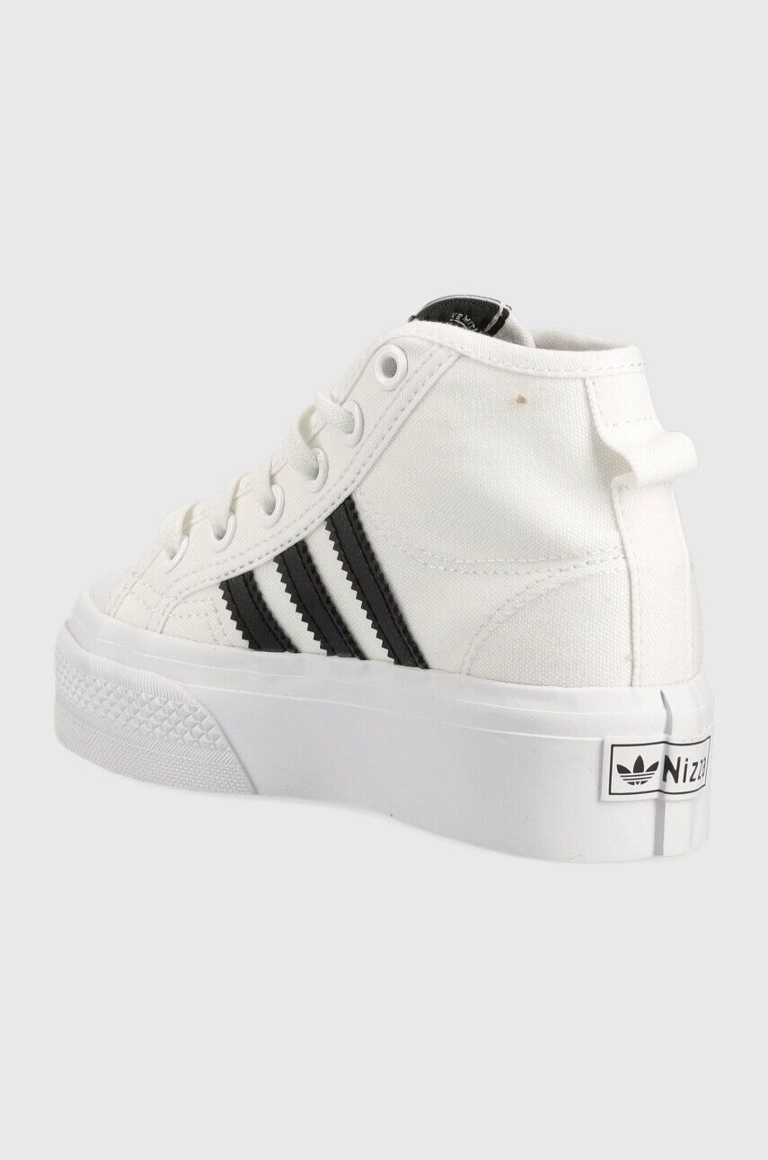 adidas Originals Dětské tenisky NIZZA PLATFORM MID bílá barva - Pepit.cz