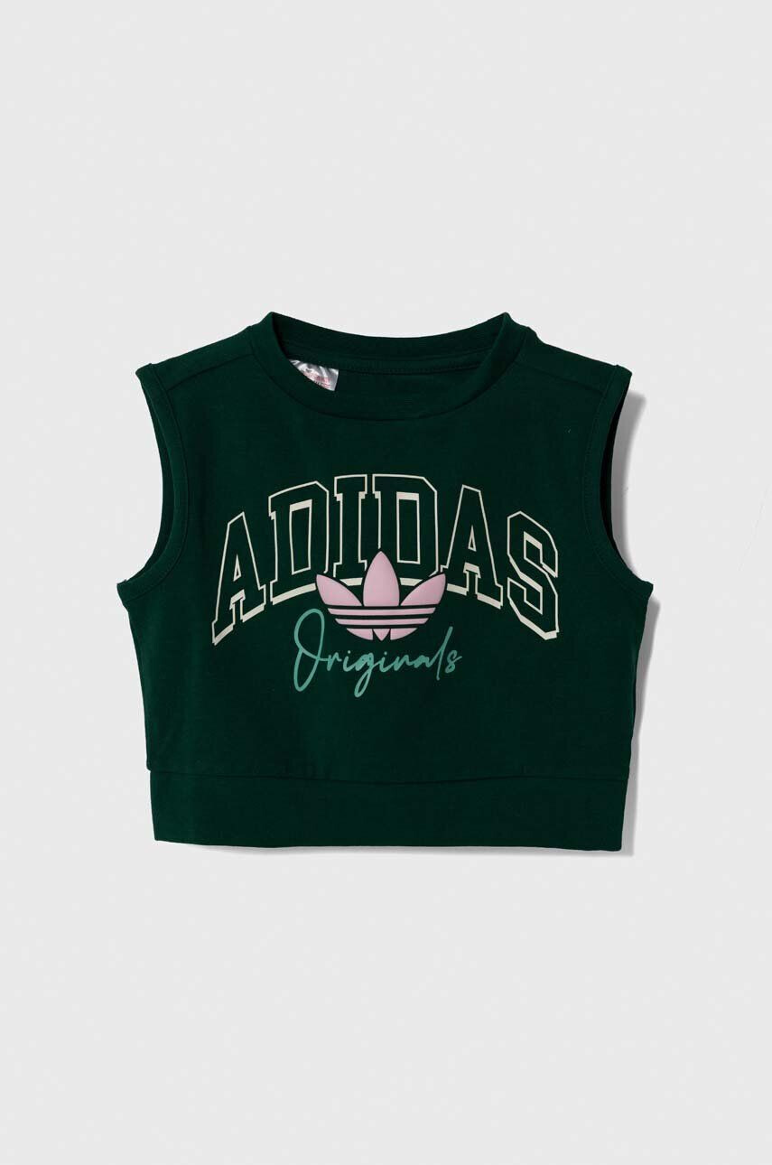 adidas Originals Dětský top zelená barva - Pepit.cz