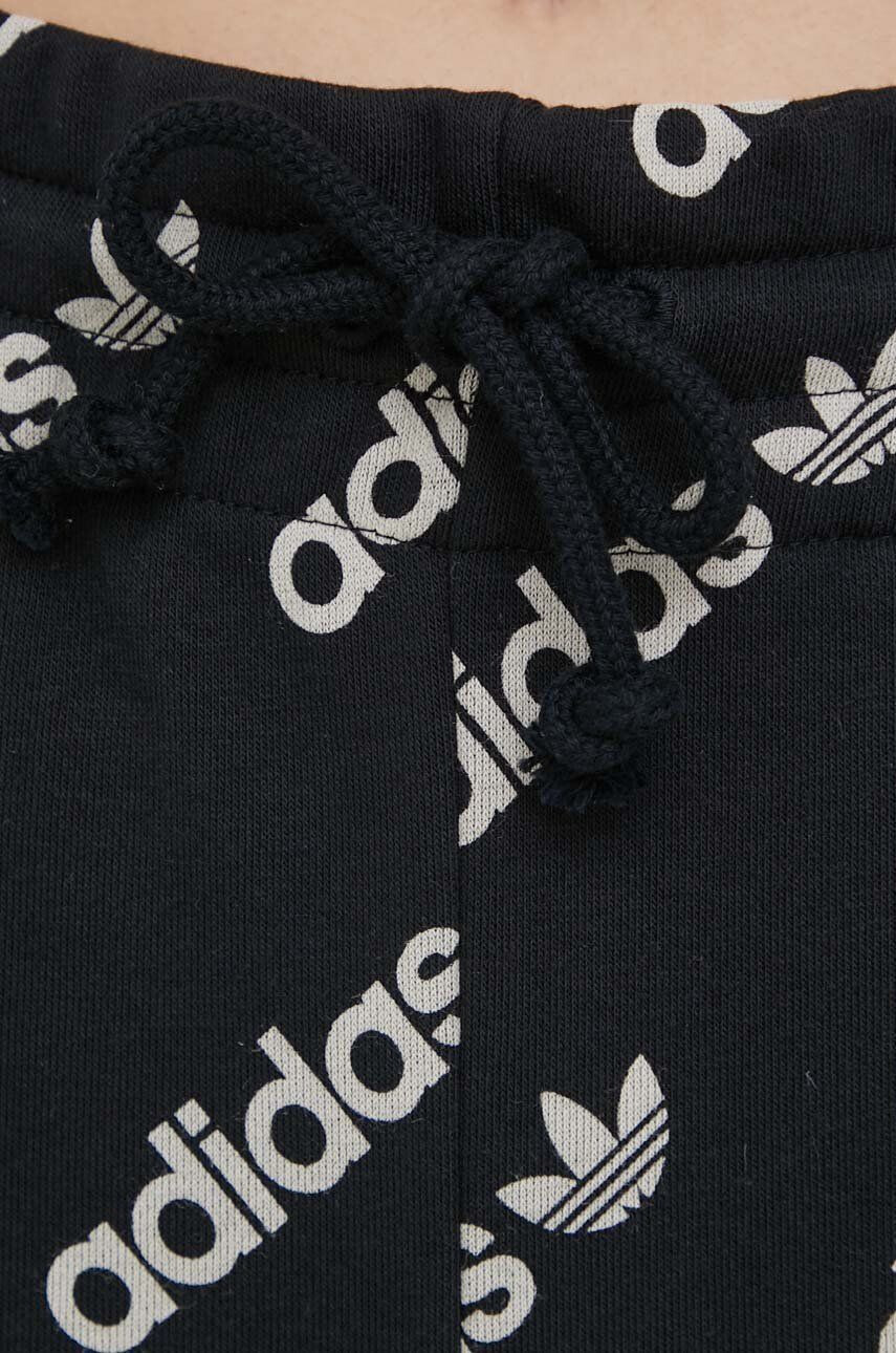 adidas Originals Kalhoty HM4887 dámské černá barva vzorované - Pepit.cz