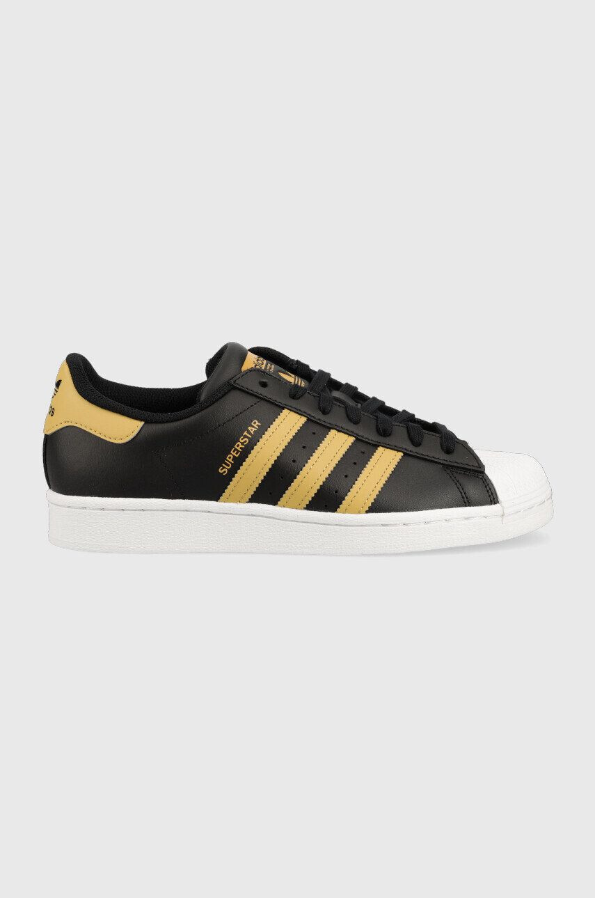 adidas Originals Kožené sneakers boty Superstar černá barva - Pepit.cz