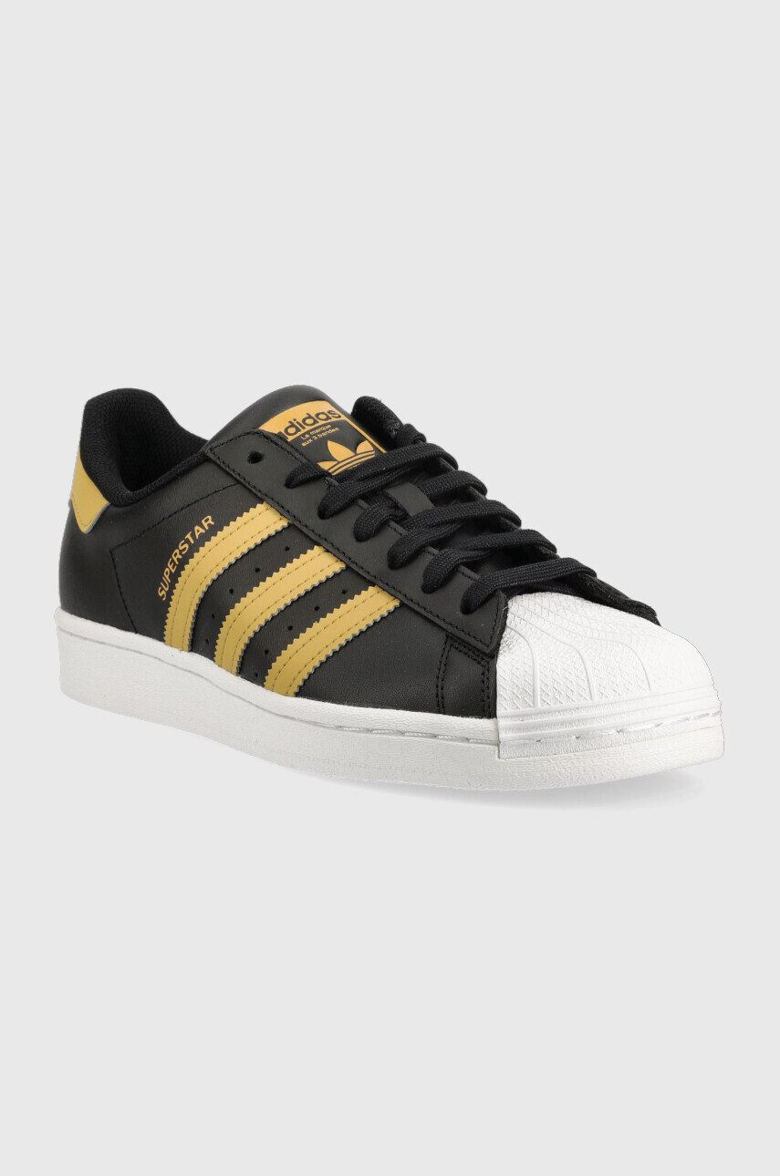 adidas Originals Kožené sneakers boty Superstar černá barva - Pepit.cz