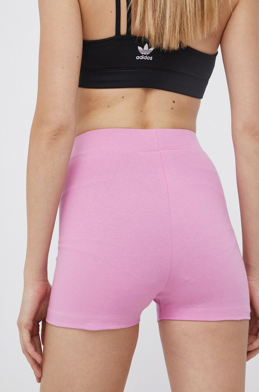 adidas Originals Kraťasy dámské oranžová barva vzorované high waist - Pepit.cz