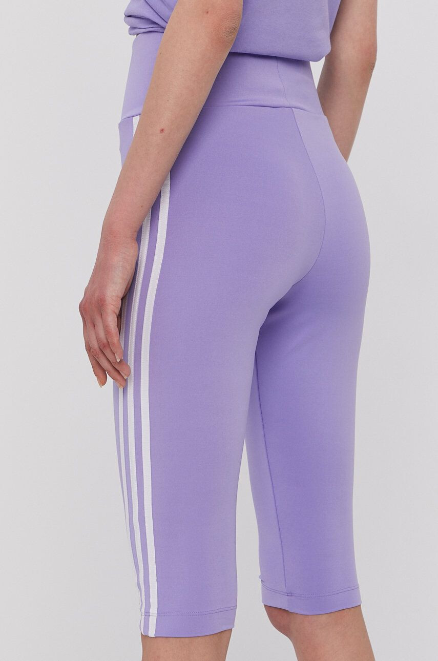 adidas Originals Kraťasy GN4440 dámské fialová barva s aplikací high waist - Pepit.cz